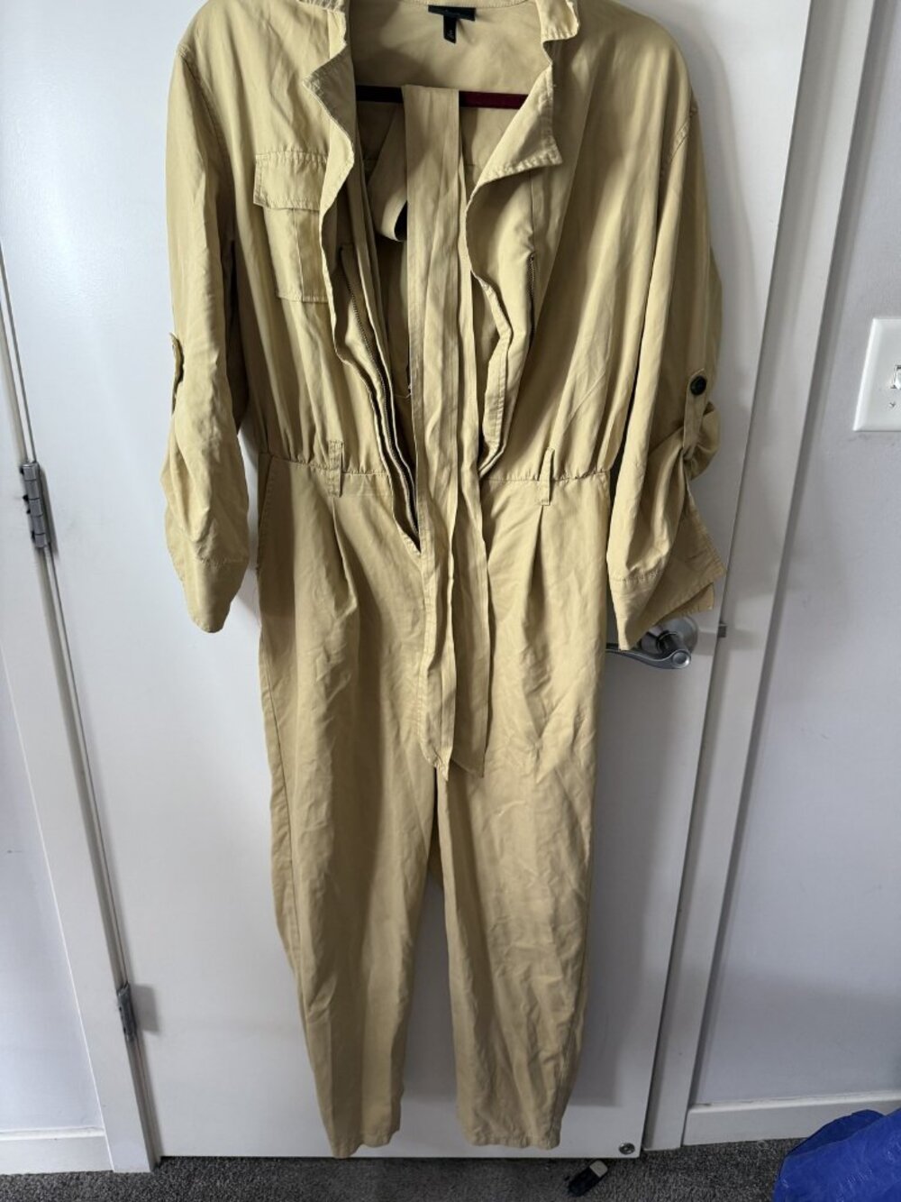 Who What Wear Khaki Utility Jumpsuit Size S